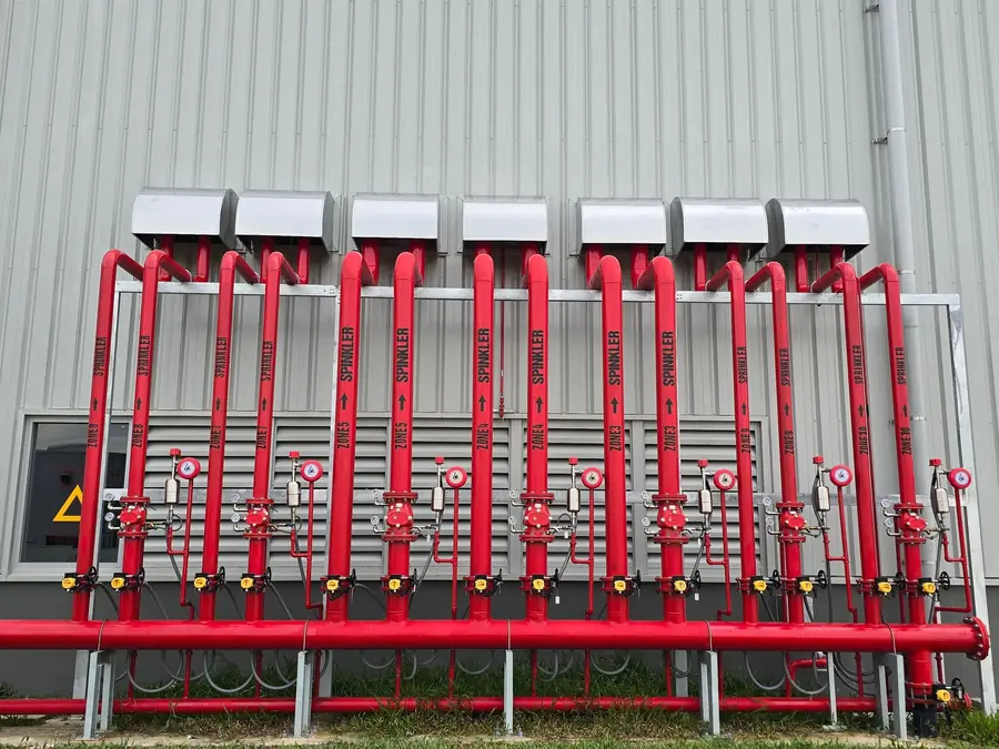 Colector de tuberías de una instalación de rociadores